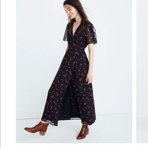 Madewell NWOT flowered dress tulip sleeves sz 8